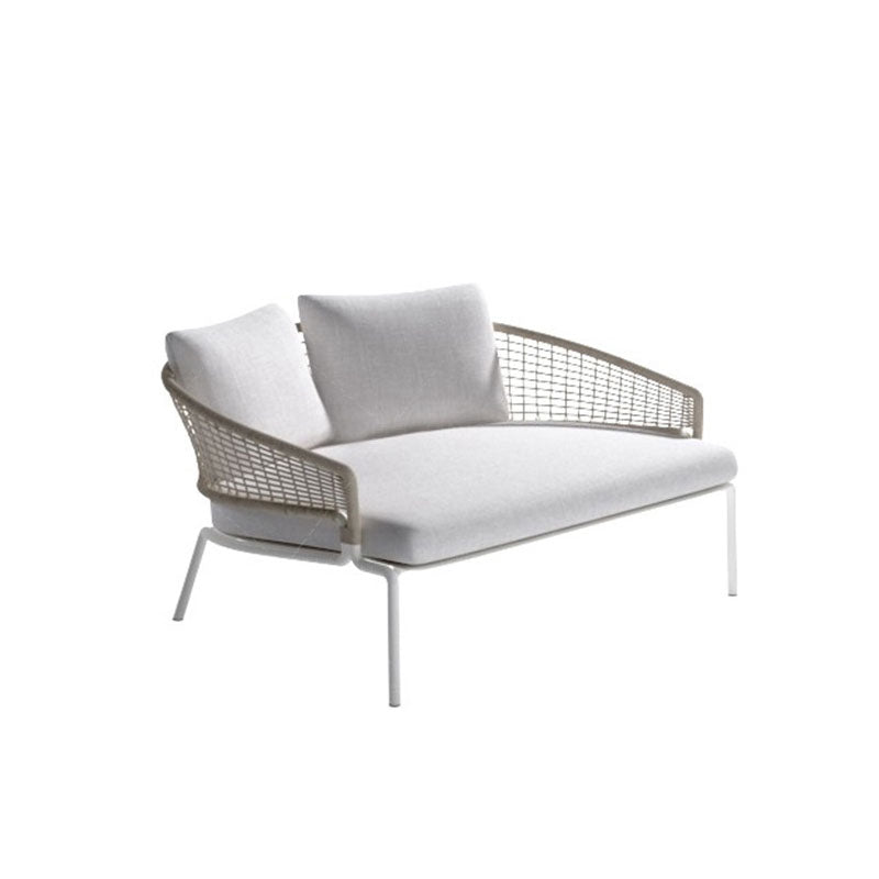 Contemporary Patio Sofa Water Resistant White Outdoor Patio Sofa