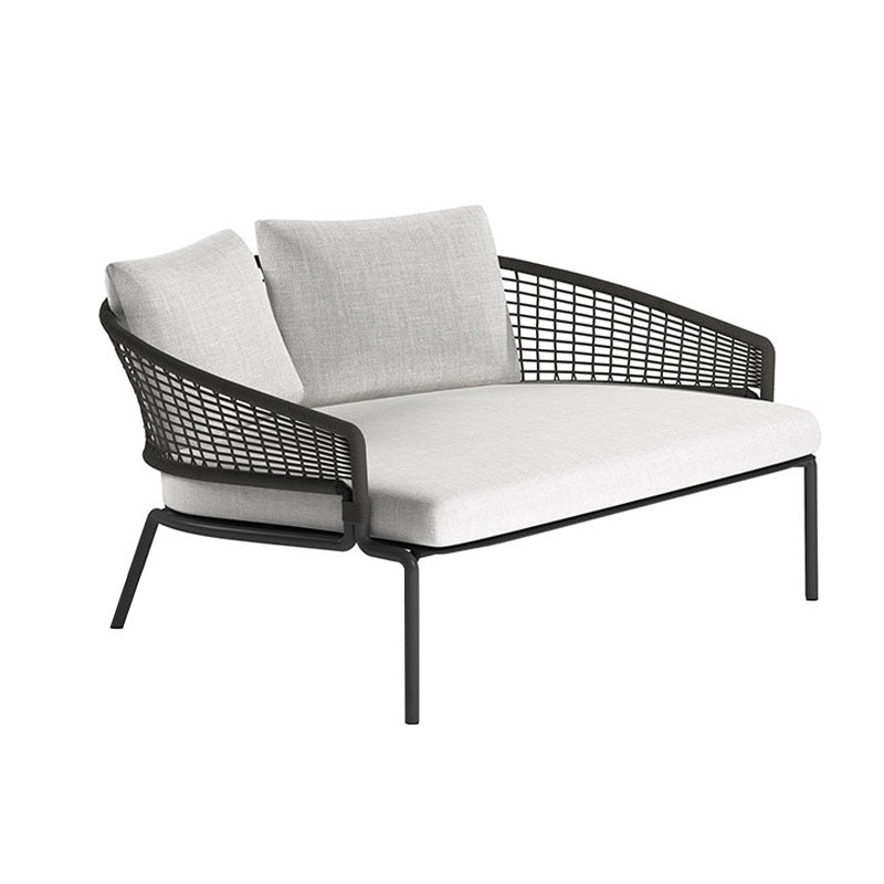 Contemporary Patio Sofa Water Resistant White Outdoor Patio Sofa