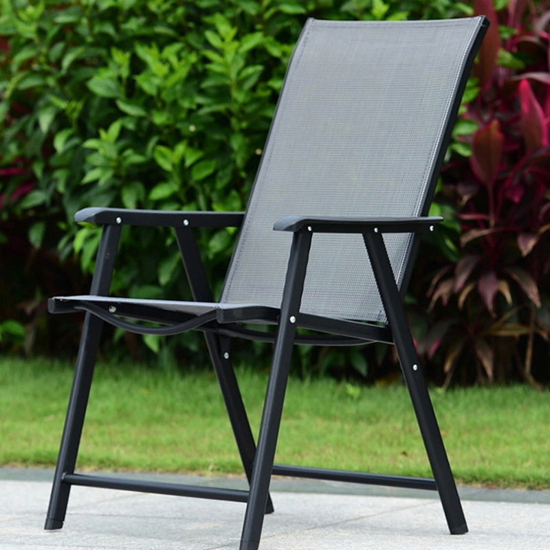 Industrial Metal Dining Armchair Stacking Patio Dining Chair