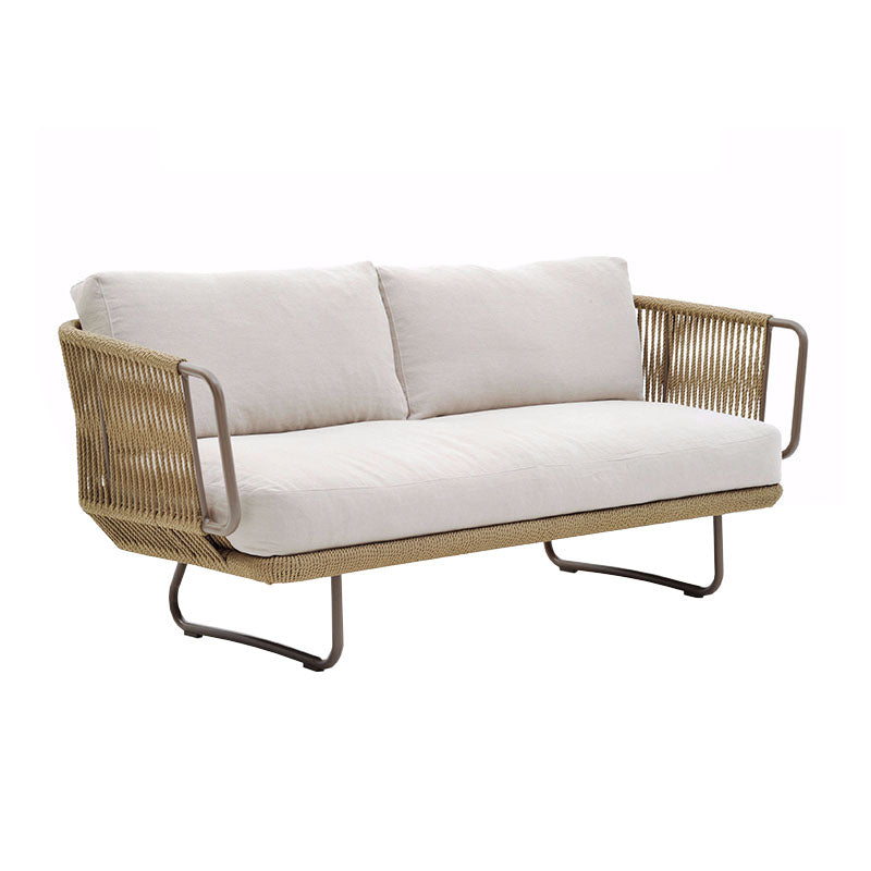 Contemporary Patio Sofa UV Resistant Water Resistant Outdoor Patio Sofa