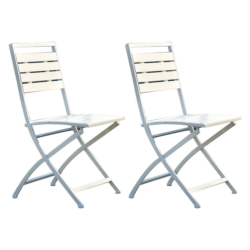 Metal Patio Dining Chair Modern Armless Outdoors Dining Chairs