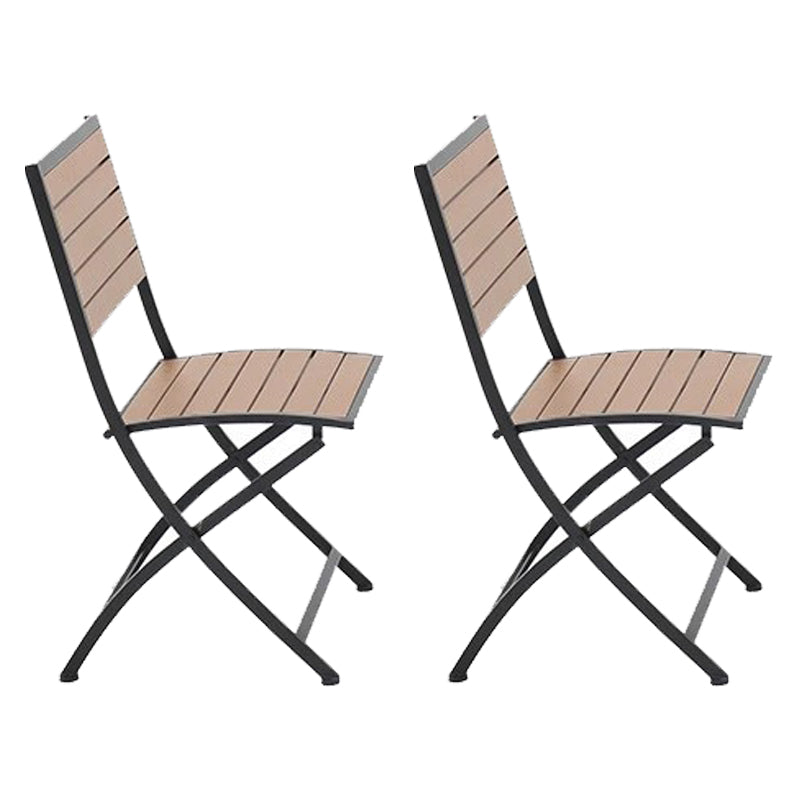 Metal Patio Dining Chair Modern Armless Outdoors Dining Chairs