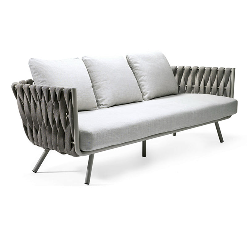 Modern Metal Frame Outdoor Sofa Water / Mildew / UV Resistant Patio Sofa