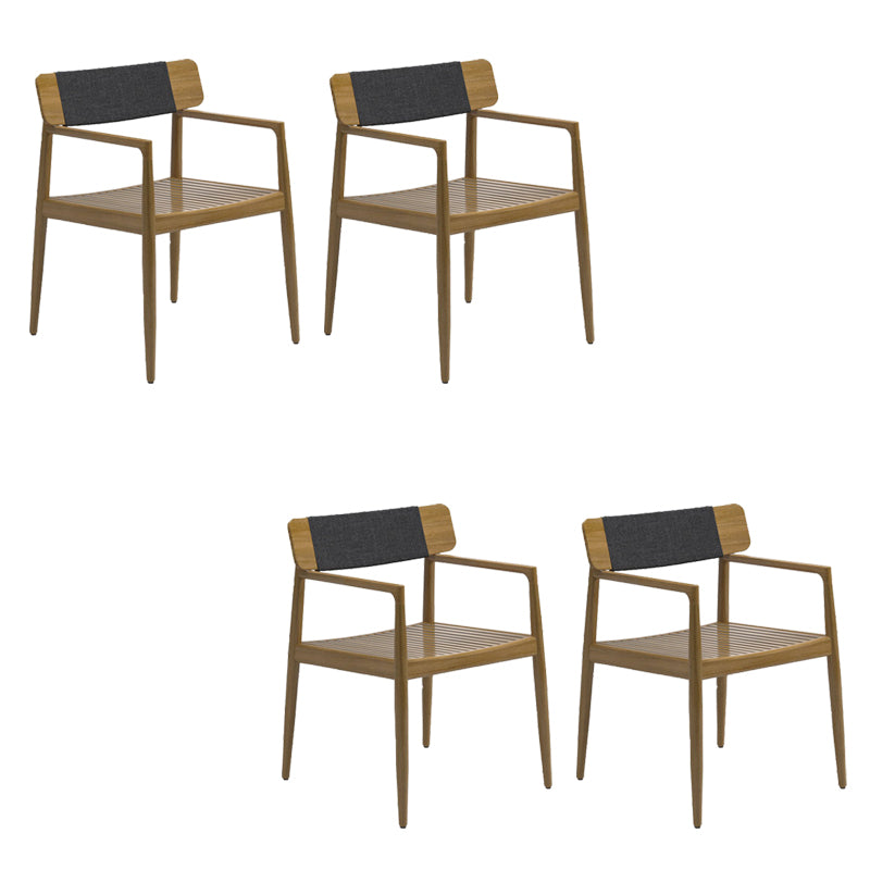 Modern Outdoor Bistro Chairs Natural Teak With Arm Outdoor Chair