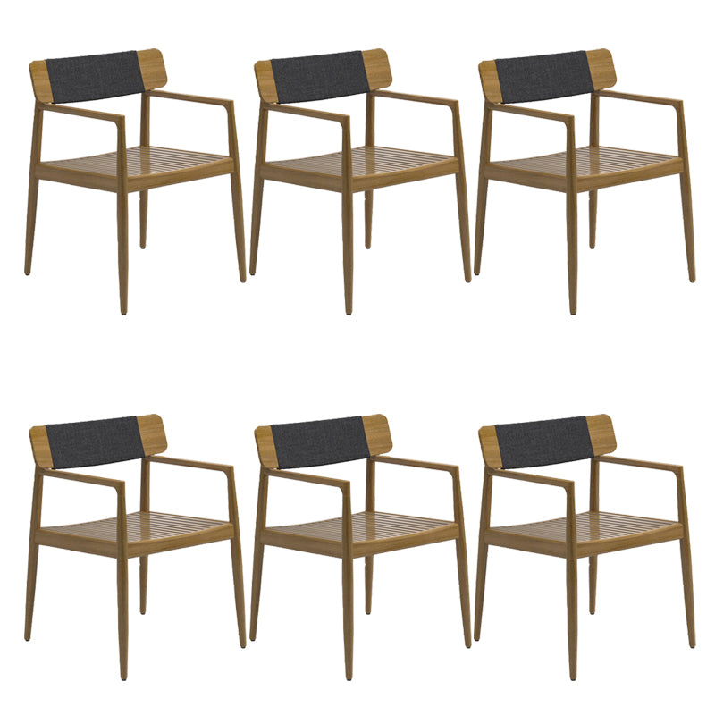 Modern Outdoor Bistro Chairs Natural Teak With Arm Outdoor Chair