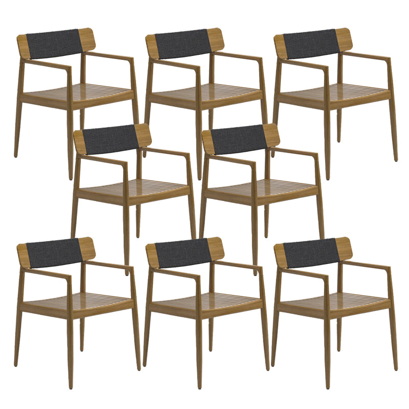 Modern Outdoor Bistro Chairs Natural Teak With Arm Outdoor Chair