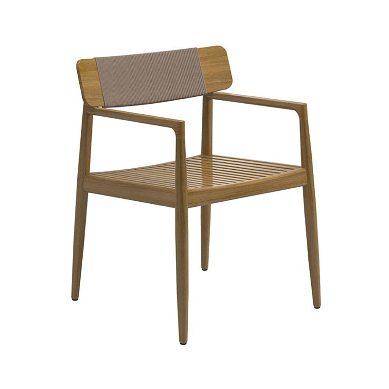 Modern Outdoor Bistro Chairs Natural Teak With Arm Outdoor Chair