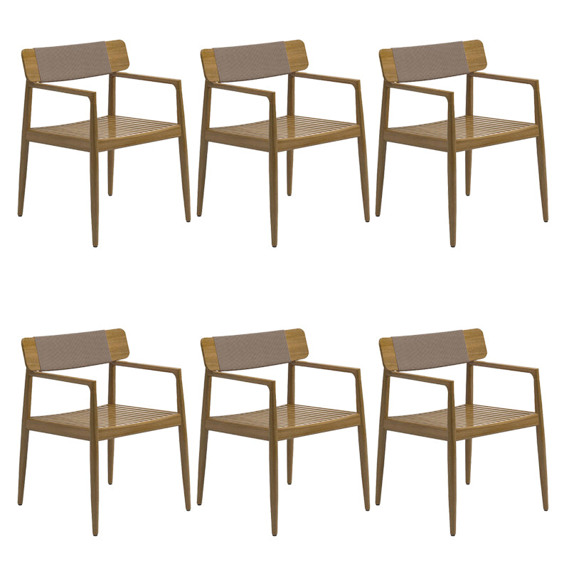 Modern Outdoor Bistro Chairs Natural Teak With Arm Outdoor Chair