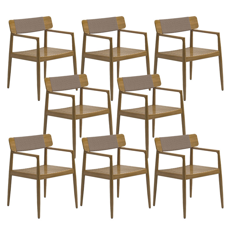 Modern Outdoor Bistro Chairs Natural Teak With Arm Outdoor Chair