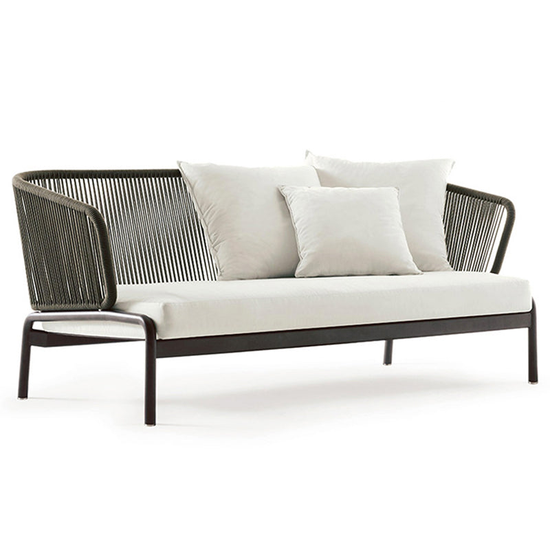 Contemporary 29.52"H Metal Frame Outdoor Sofa UV Resistant Patio Sofa