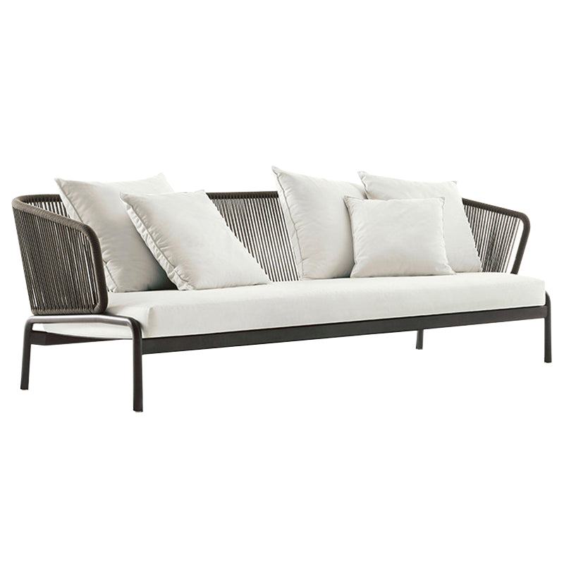 Contemporary 29.52"H Metal Frame Outdoor Sofa UV Resistant Patio Sofa