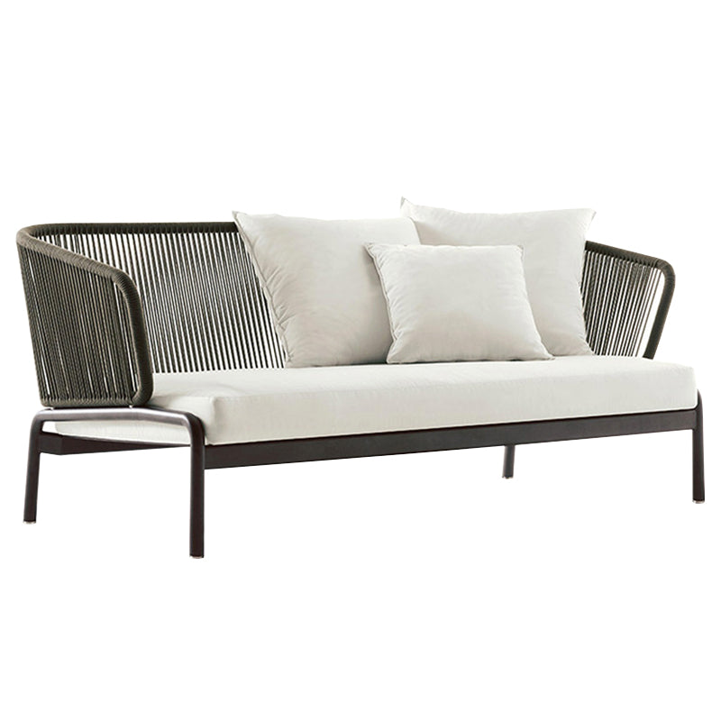 Contemporary 29.52"H Metal Frame Outdoor Sofa UV Resistant Patio Sofa