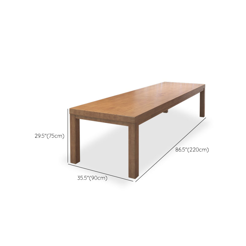 Rectangular Shaped Office Conference Table Wood Writing Desks in Brown