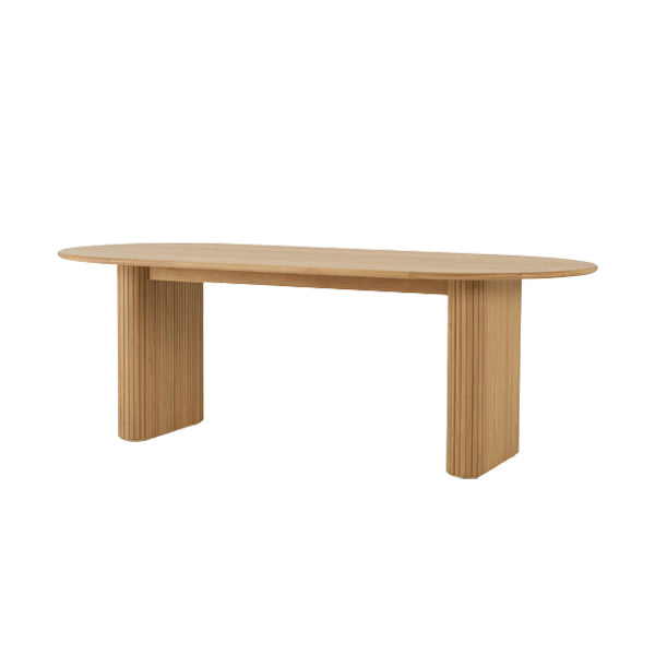 Oval Shaped Office Conference Table Wood Writing Desks in Natural