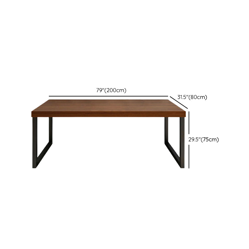 Solid Wood Writing Desk Sled Base Rectangular Office Desk , 29.53" Tall