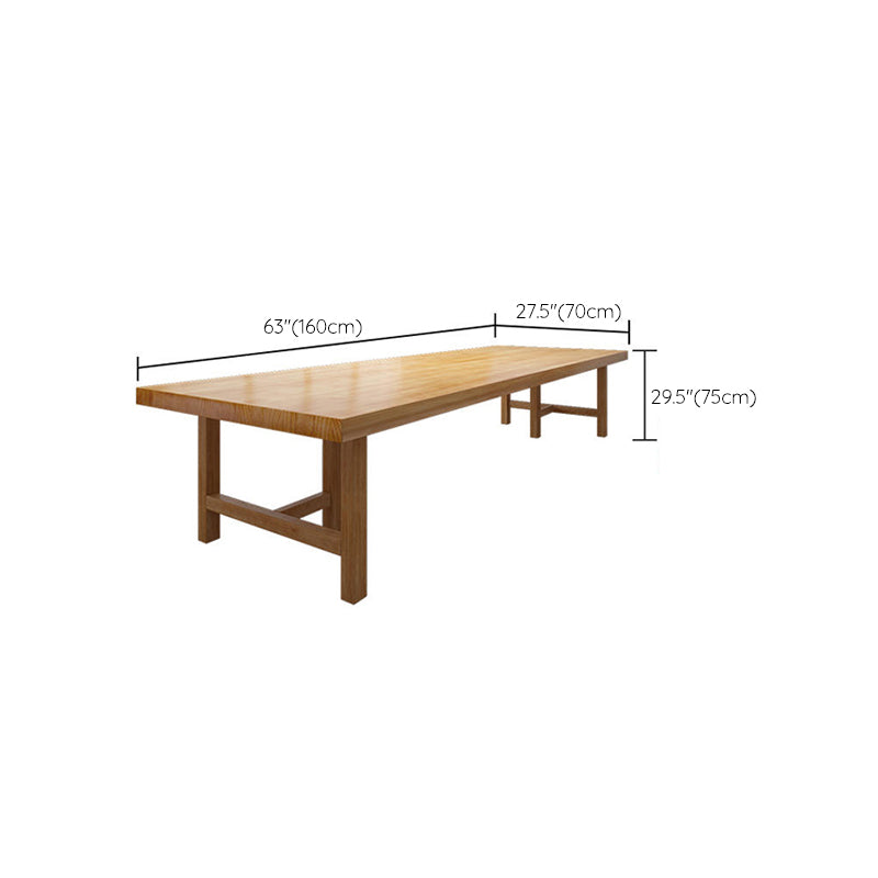 Contemporary Writing Desk Solid Wood Rectangular Office Desk , 29.53" Tall