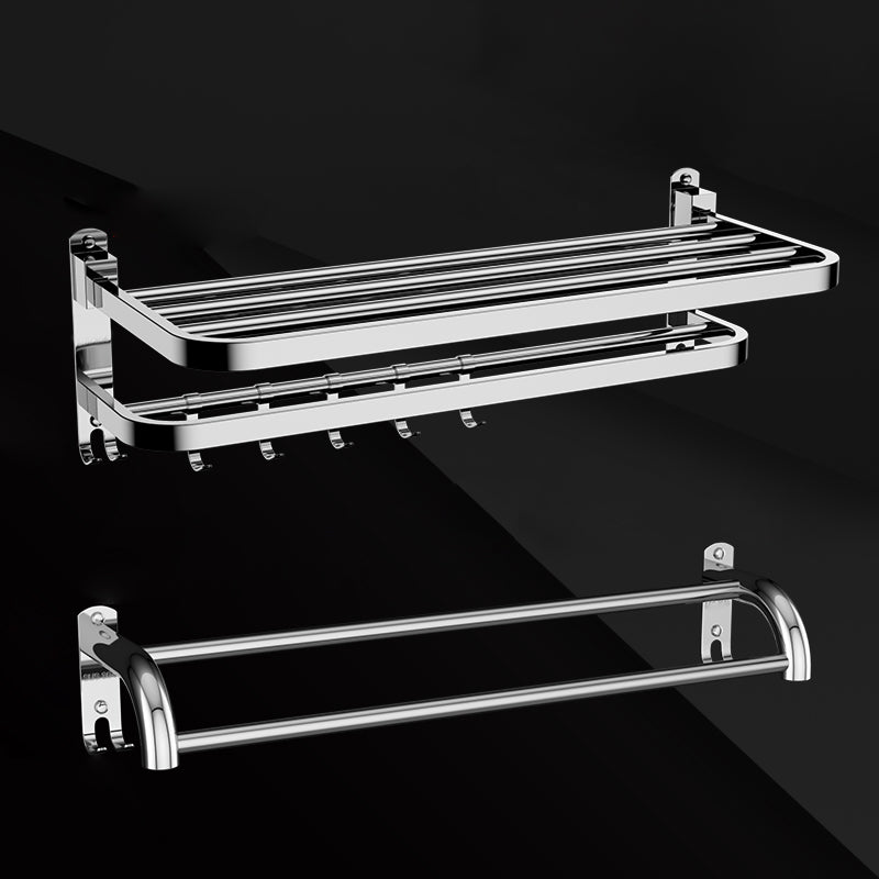 Silver/Black Bathroom Hardware Set Modern Bathroom Accessories Hardware Set