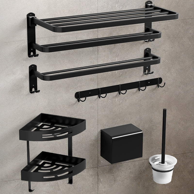 Black Modern Bathroom Accessory Set Stainless Bathroom Hardware