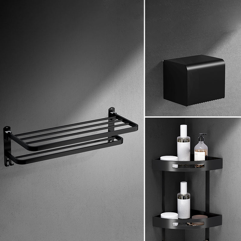 Black Modern Bathroom Accessory Set Stainless Bathroom Hardware