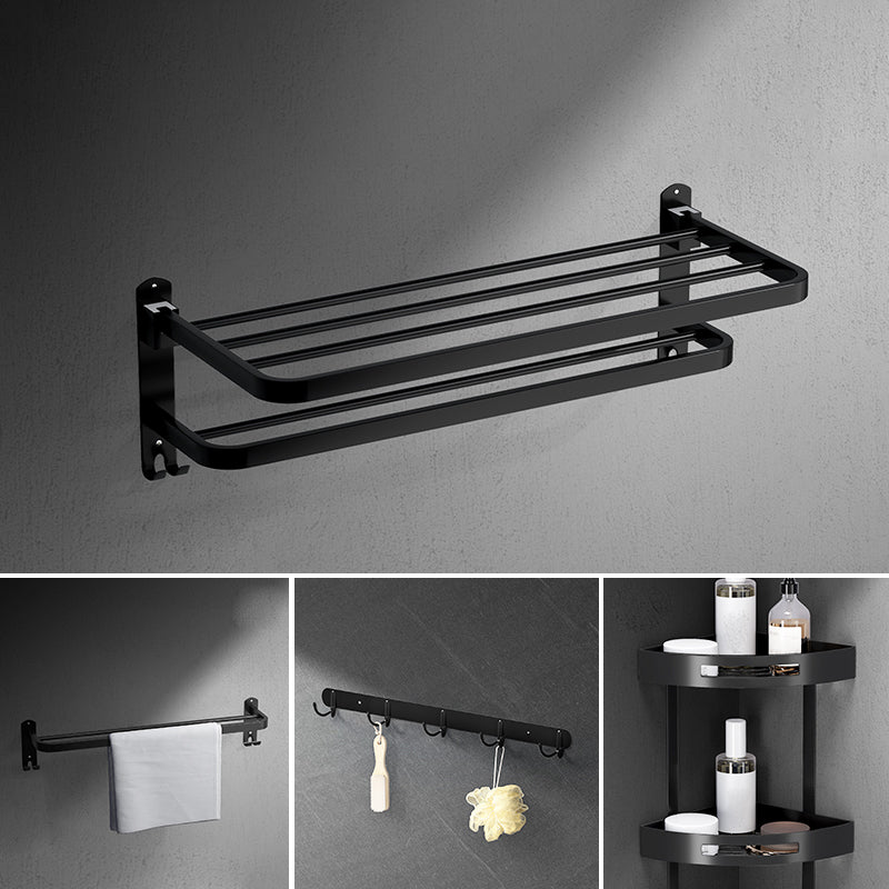 Black Modern Bathroom Accessory Set Stainless Bathroom Hardware