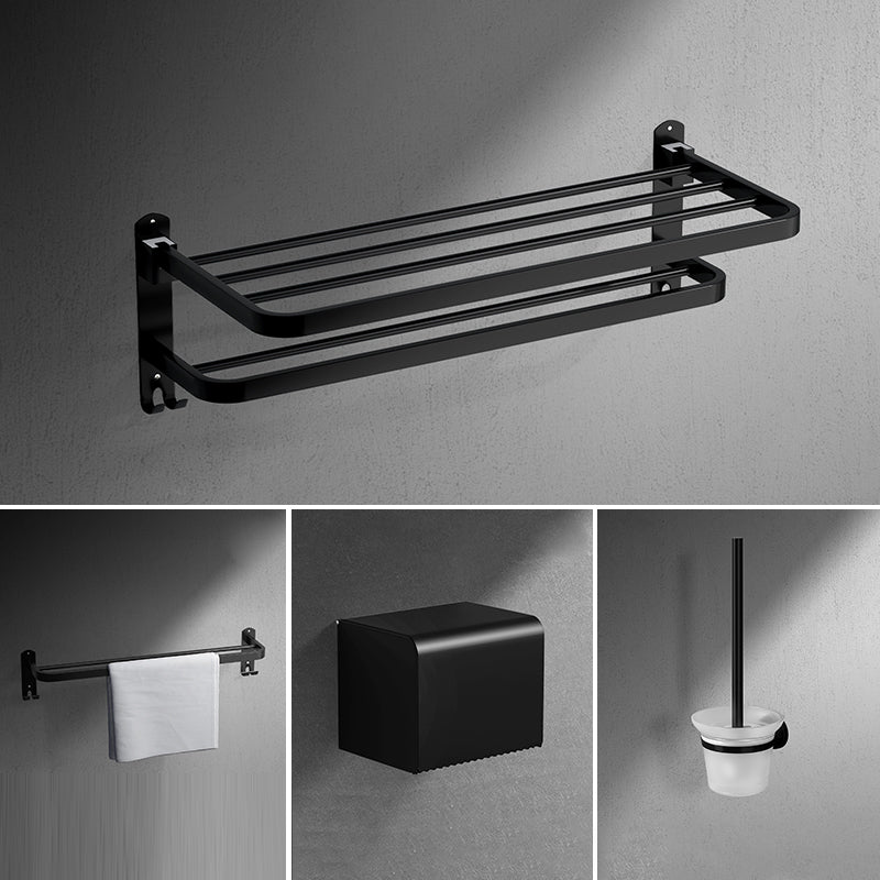 Black Modern Bathroom Accessory Set Stainless Bathroom Hardware