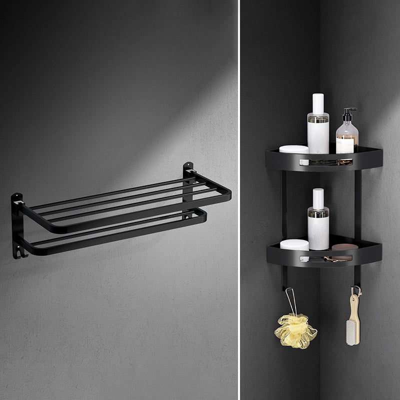 Black Modern Bathroom Accessory Set Stainless Bathroom Hardware