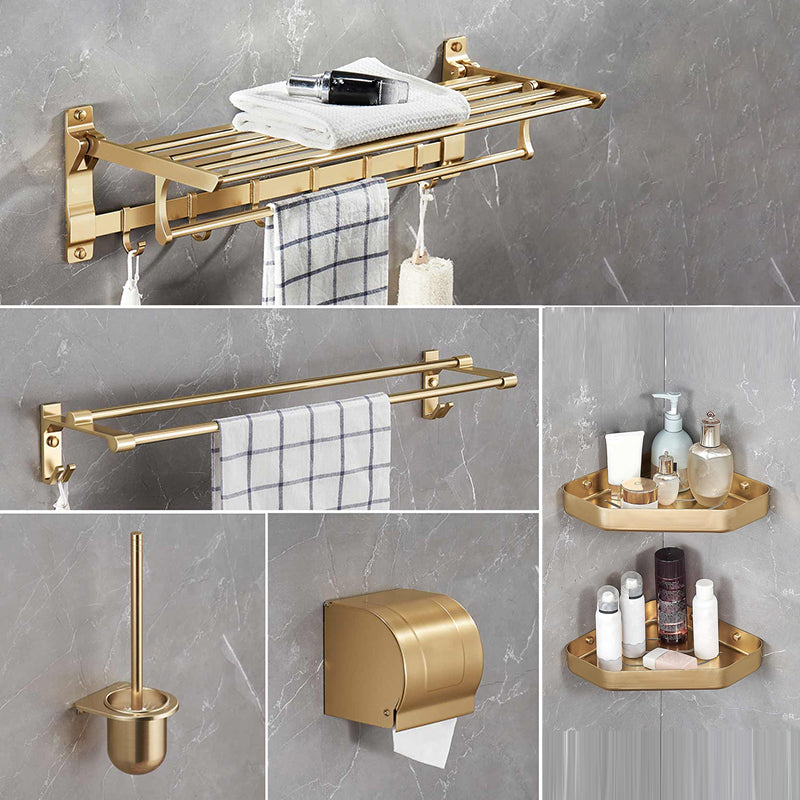 Modern Metal Bathroom Hardware Set Gold Bathroom Accessories Hardware Set