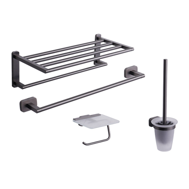 Modern Metal Bathroom Hardware Set Black Bathroom Accessories Hardware Set