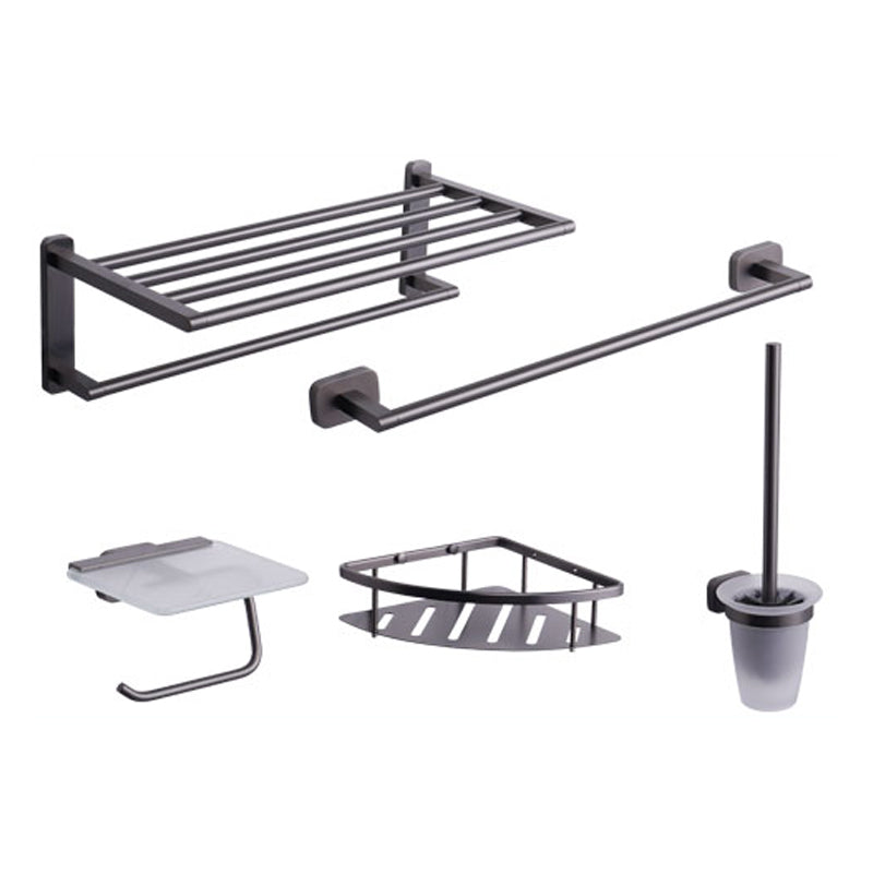 Modern Metal Bathroom Hardware Set Black Bathroom Accessories Hardware Set