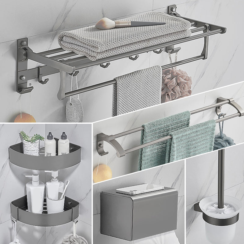 Modern Chrome Bathroom Accessory Set Aluminum Bath Hardware Set