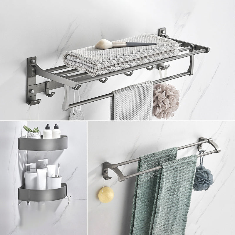 Modern Chrome Bathroom Accessory Set Aluminum Bath Hardware Set