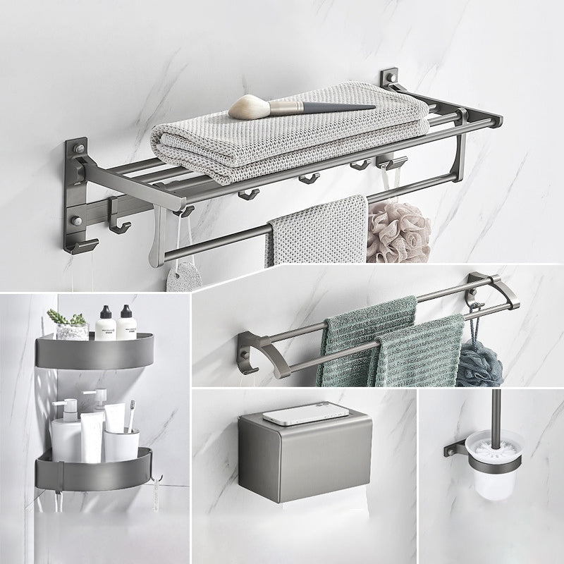 Modern Chrome Bathroom Accessory Set Aluminum Bath Hardware Set