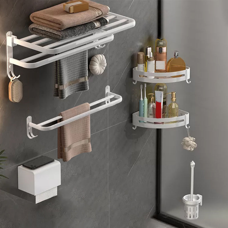 Modern White Bathroom Accessory As Individual Or As a Set in Metal