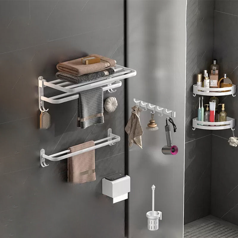 Modern White Bathroom Accessory As Individual Or As a Set in Metal