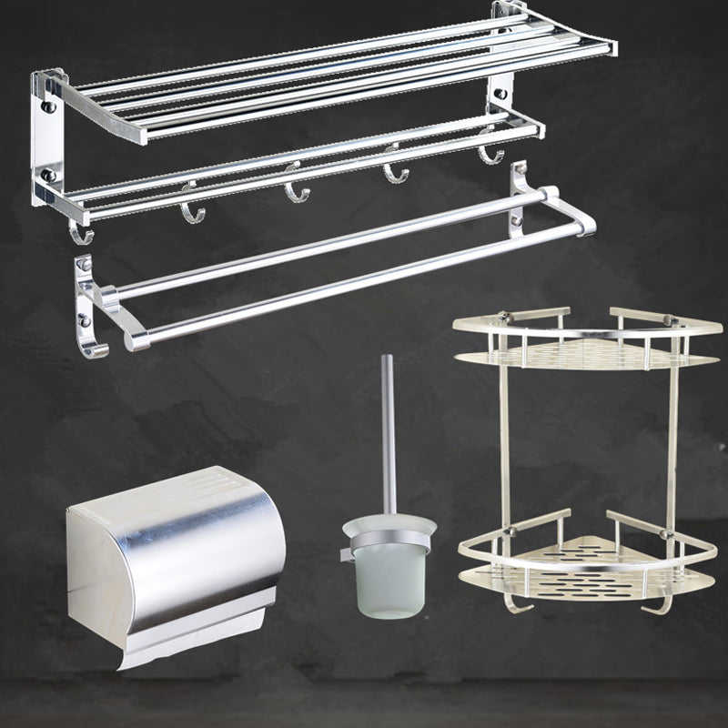 Modern Stainless Steel Paper Holder Bath Shelf Bathroom Accessory Kit