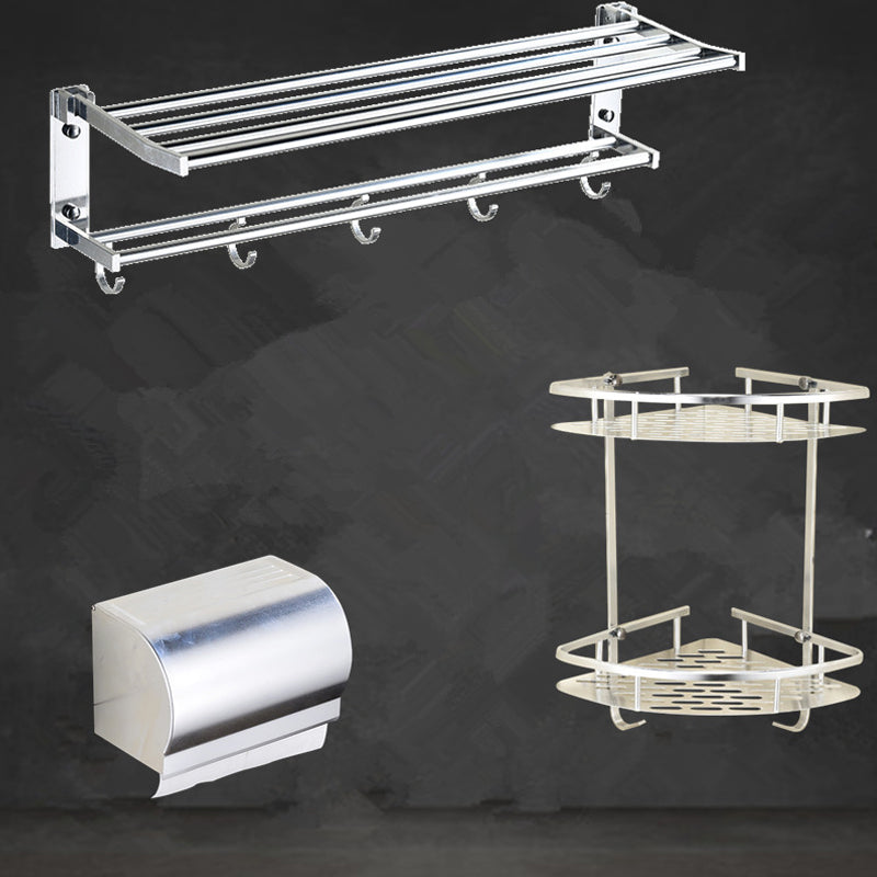 Modern Stainless Steel Paper Holder Bath Shelf Bathroom Accessory Kit