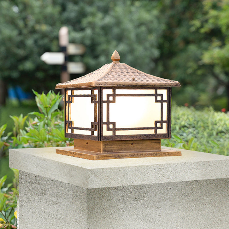 Modern LED Pillar Lighting Fixture Minimalist Solar Light for Garden