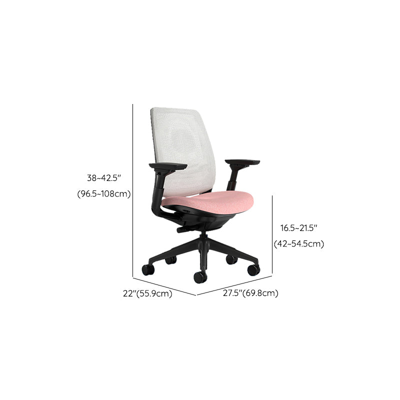 Removable Arms Desk Chair No Distressing Ergonomic Office Chair with Wheels