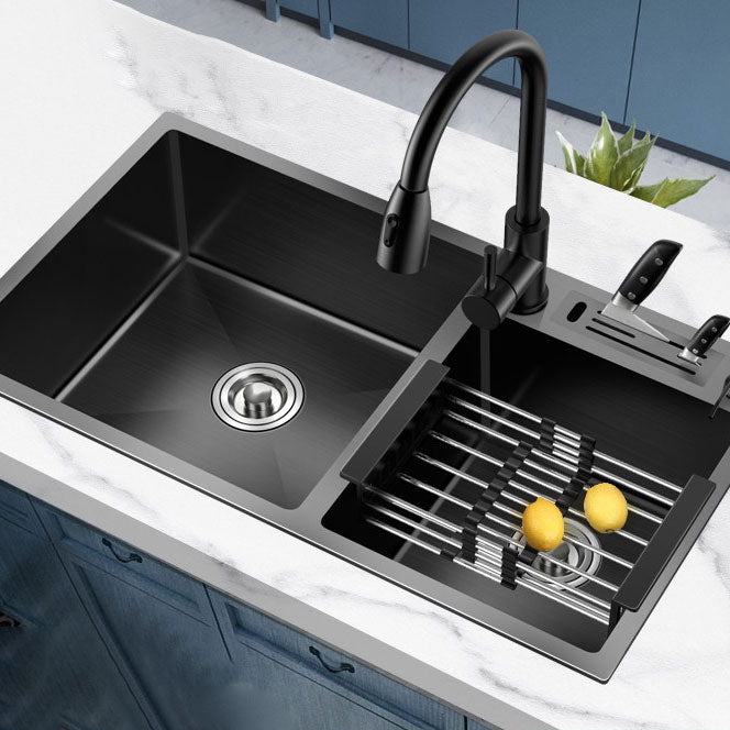 Classic Sink Stainless Steel Double Basin Workstation Sink with Faucet