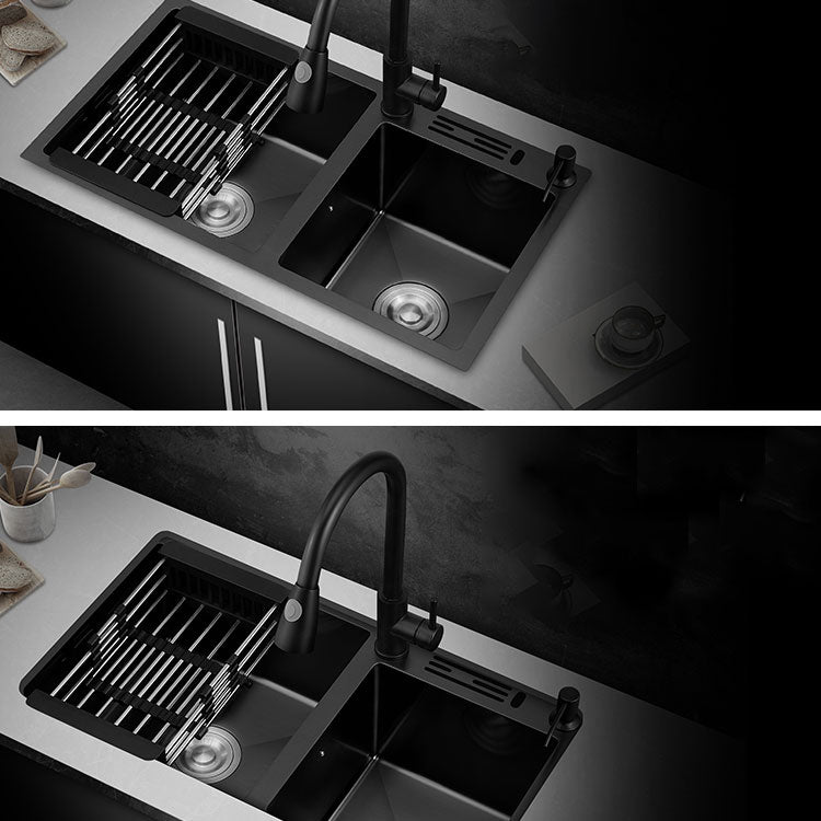 Classic Sink Stainless Steel Double Basin Workstation Sink with Faucet