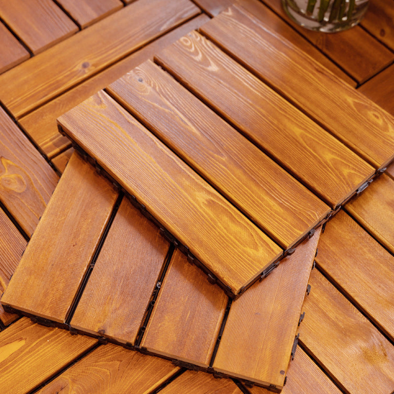 Wood Floor Tile Solid Wood Click-Locking Waterproof Plank Flooring