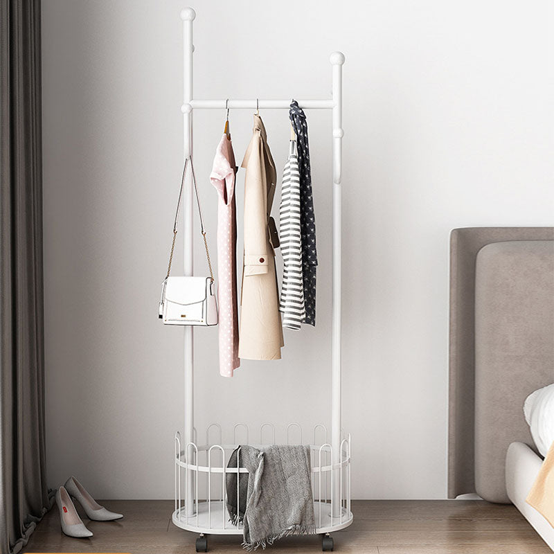 Contemporary Coat Rack Metal Coat Hooks Coat Hanger with Castors