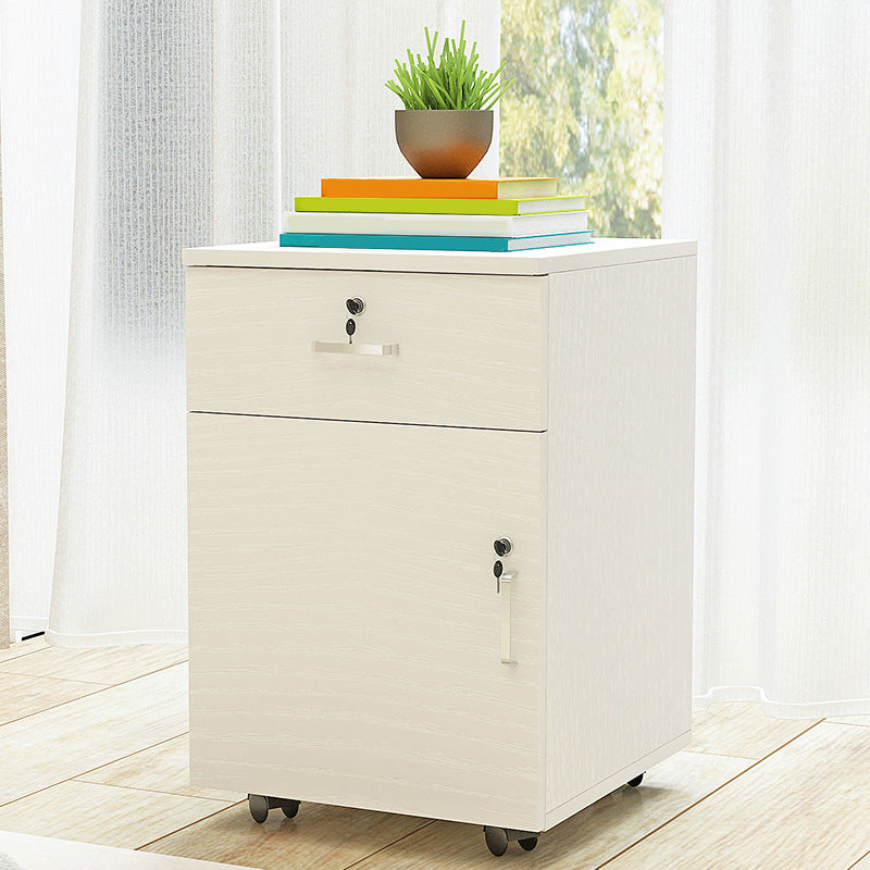 Classic Office Filing Cabinet Wooden File Cabinet with Wheels