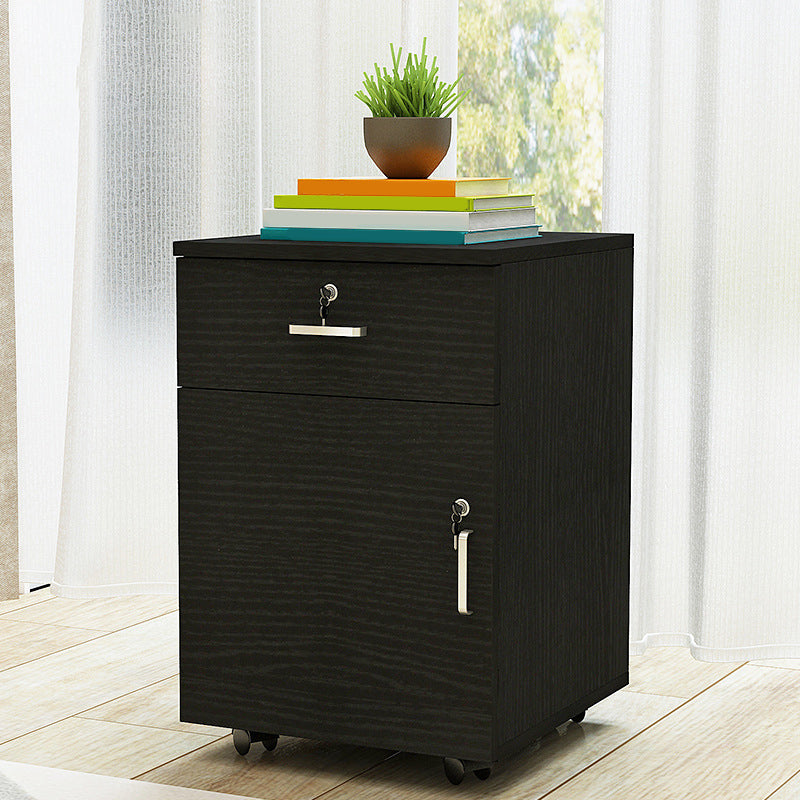 Classic Office Filing Cabinet Wooden File Cabinet with Wheels