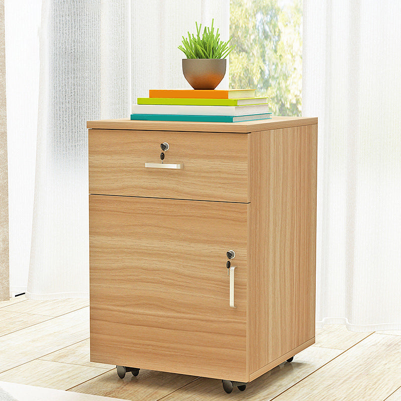 Classic Office Filing Cabinet Wooden File Cabinet with Wheels