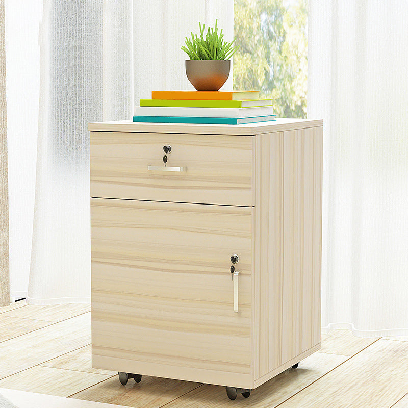 Classic Office Filing Cabinet Wooden File Cabinet with Wheels