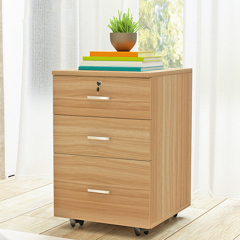 Classic Office Filing Cabinet Wooden File Cabinet with Wheels