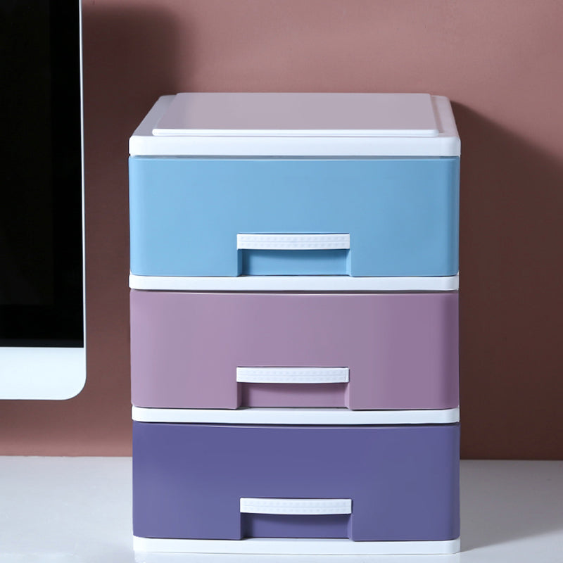 Modern Filing Cabinet Plastic Vertical File Cabinet with Drawers for Home Office