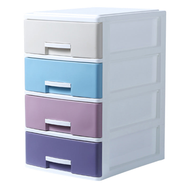 Modern Filing Cabinet Plastic Vertical File Cabinet with Drawers for Home Office