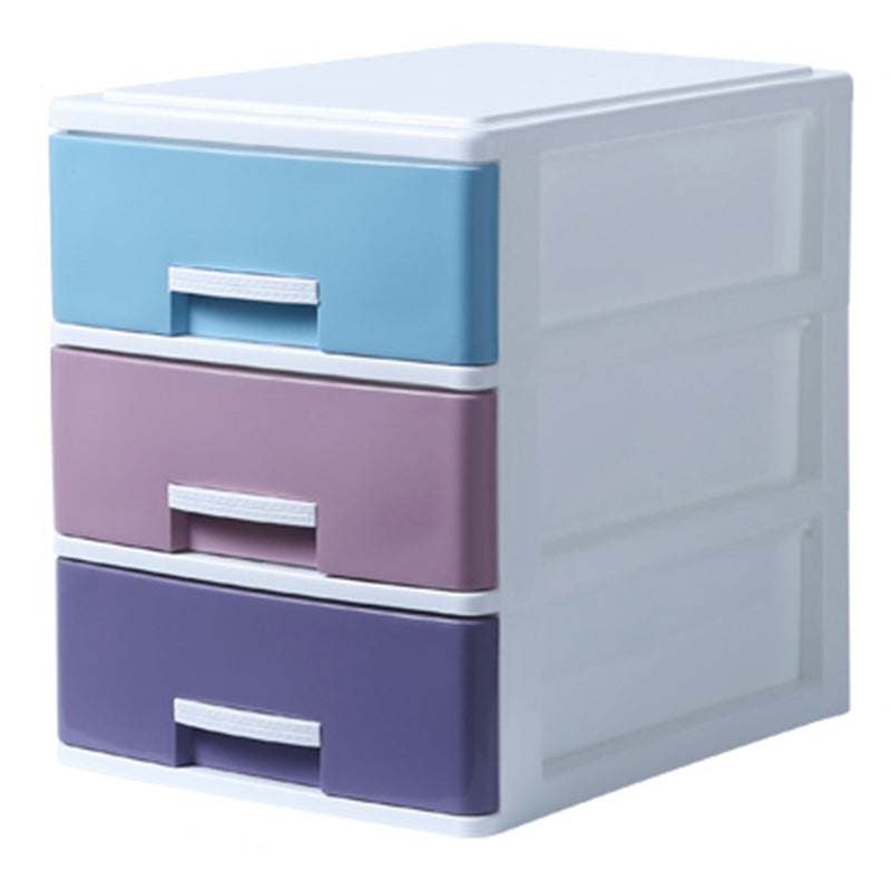 Modern Filing Cabinet Plastic Vertical File Cabinet with Drawers for Home Office